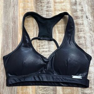 Bombshell Sportswear Black Gloss Sports Bra